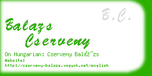 balazs cserveny business card